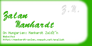 zalan manhardt business card